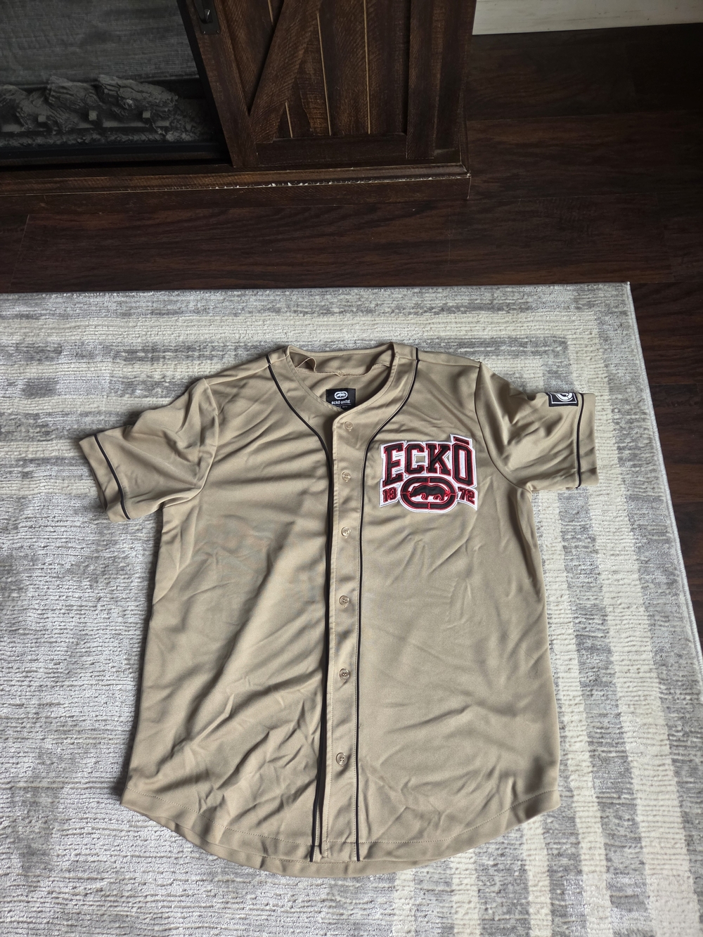 Ecko Unlimited Kids Tan Baseball-Style One Piece Jersey